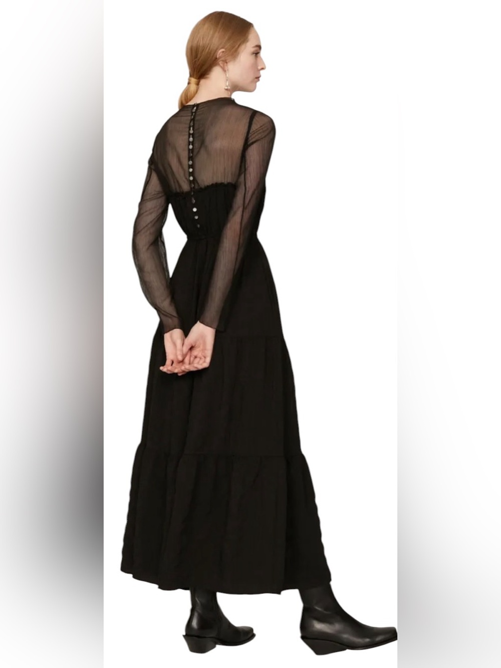 Pamela Love x RTR Sheer Midi Dress Size Large - Picture 3 of 8